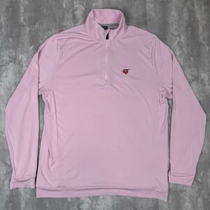 Kjus 1/4 Zip Pullover Men's 2XL Pink Golf Cherry Hills Country Club Active